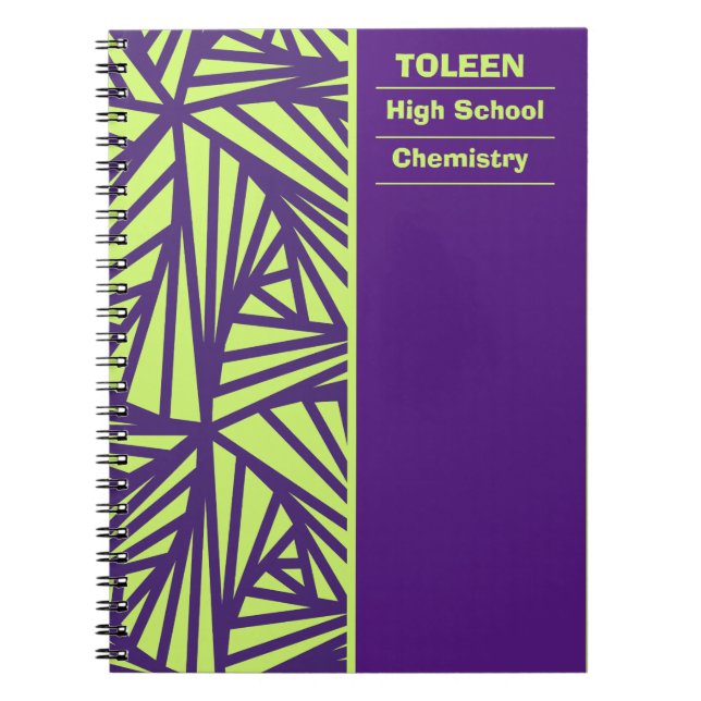 Personalised Colourful Pattern                  Notebook (Front)