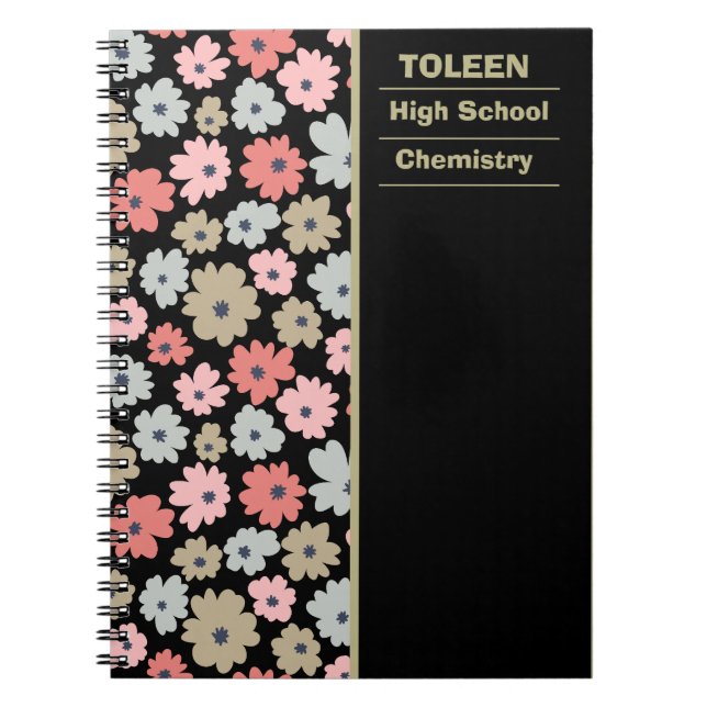 Personalised Colourful Pattern                  Notebook (Front)
