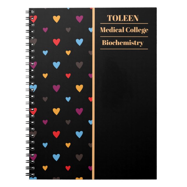 Personalised Colourful Pattern                  Notebook (Front)