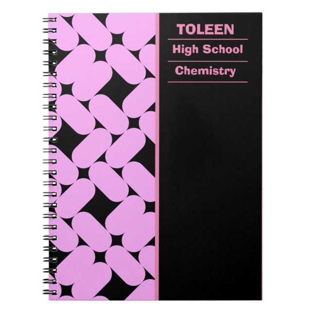 Personalised Colourful Pattern                  Notebook (Front)