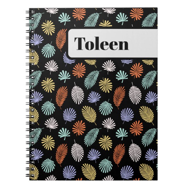 Personalised Colourful Pattern                  Notebook (Front)