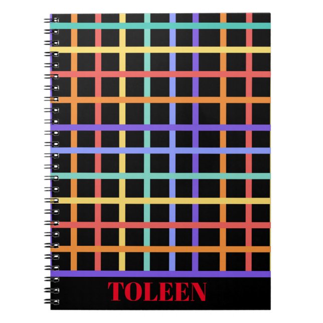 Personalised colourful Pattern               Notebook (Front)
