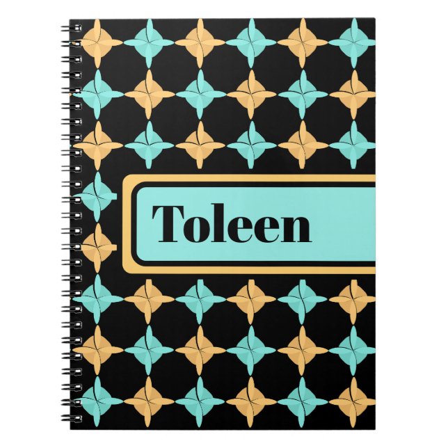 Personalised Colourful Pattern                  Notebook (Front)