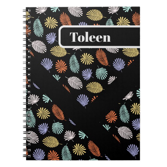 Personalised Colourful Pattern                  Notebook (Front)
