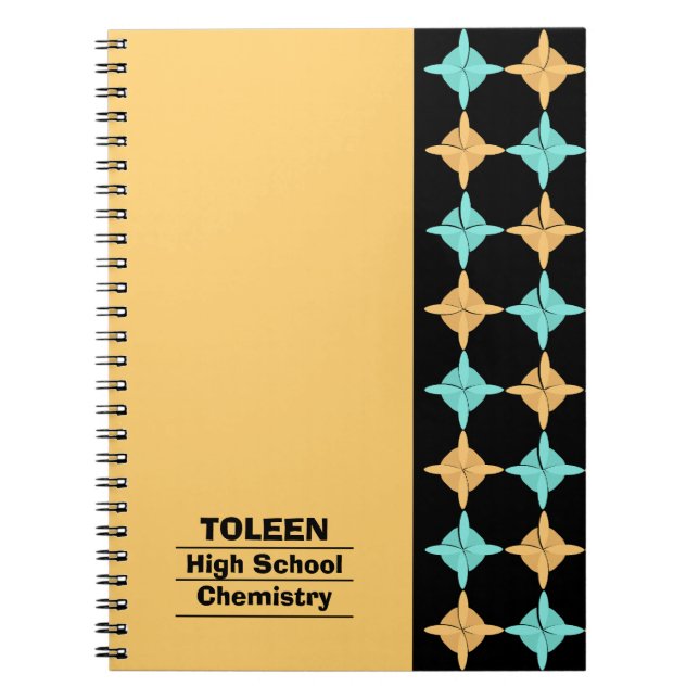 Personalised Colourful Pattern                  Notebook (Front)