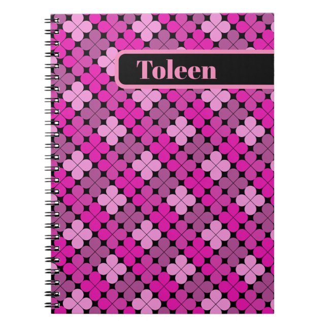 Personalised Colourful Pattern                  Notebook (Front)
