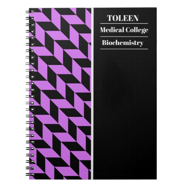 Personalised Colourful Pattern                  Notebook (Front)