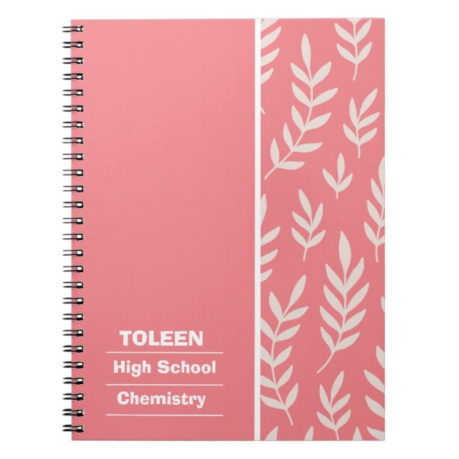 Personalised Colourful Pattern                  Notebook (Front)