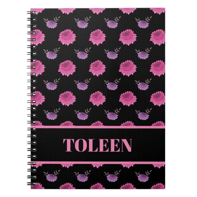 Personalised Colourful Pattern                  Notebook (Front)