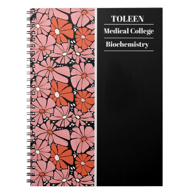 Personalised Colourful Pattern                  Notebook (Front)