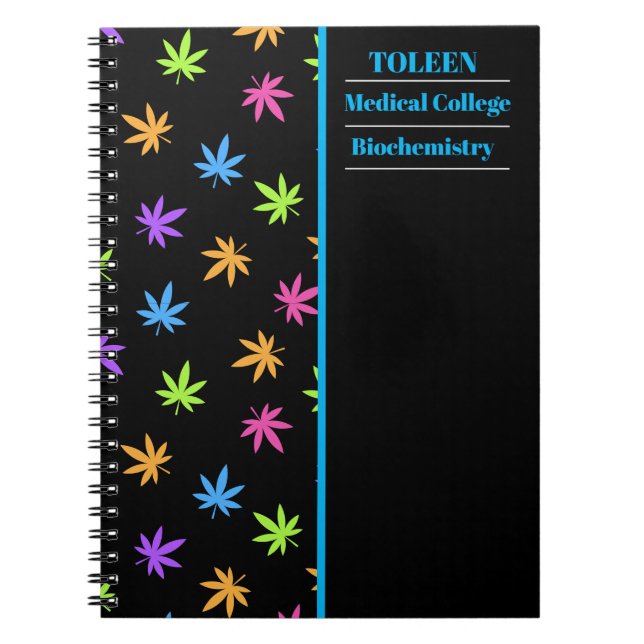 Personalised Colourful Pattern                  Notebook (Front)