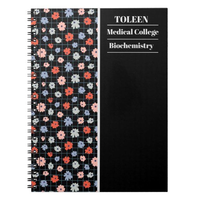 Personalised Colourful Pattern                  Notebook (Front)