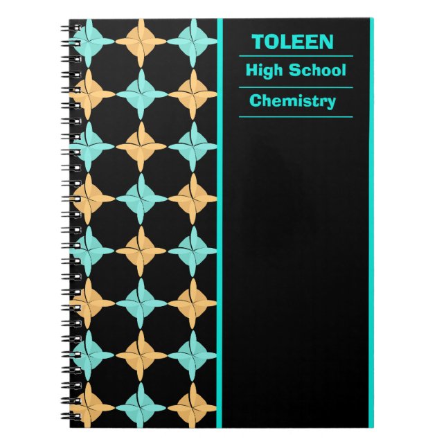 Personalised Colourful Pattern                  Notebook (Front)