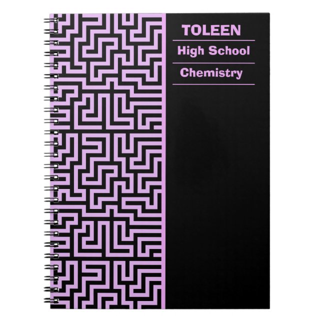 Personalised Colourful Pattern                  Notebook (Front)