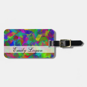 Personalised colourful Puzzle luggage tag