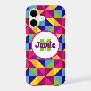 Personalised Colourful Quilted Look Triangles