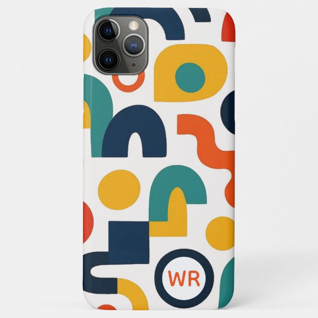 Personalised Colourful Retro Shapes Art Pattern Case-Mate iPhone Case (Back)