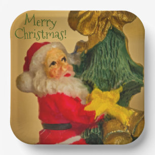 Personalised Colourful Santa Christmas Wish Paper Plate