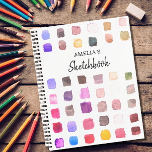 Personalised Colourful Sketchbook Notebook