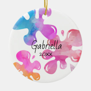 Personalised Colourful Slime Christmas Ornament