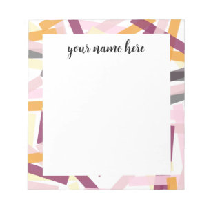 Personalised Colourful Stripes Notepad