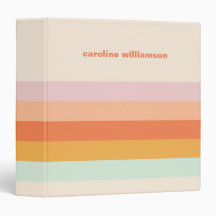 Personalised Colourful Stripes Retro Candy Pastel