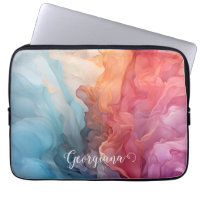 Personalised Colourful Sunset on Sea Alcohol Ink