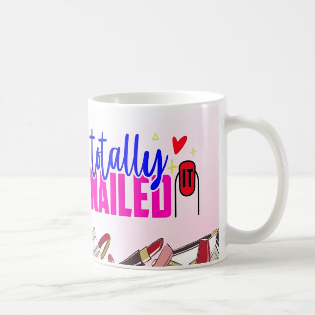 Personalised Colourful Totally Nailed It Tech  Mug (Right)