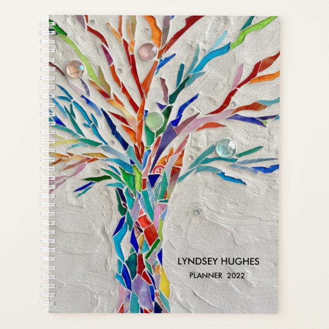Personalised Colourful Tree Planner (Front)
