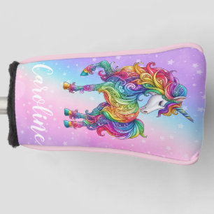 Personalised Colourful unicorn magic Golf Head Cover