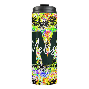 Personalised Colourful wave Thermal Tumbler