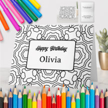 Personalised Colouring Greeting Card (08)