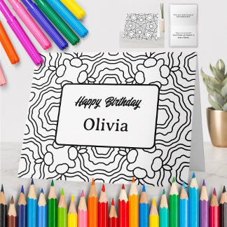 Personalised Colouring Greeting Card (08)