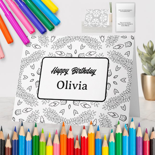 Personalised Colouring Greeting Card (64) (Creator Uploaded)
