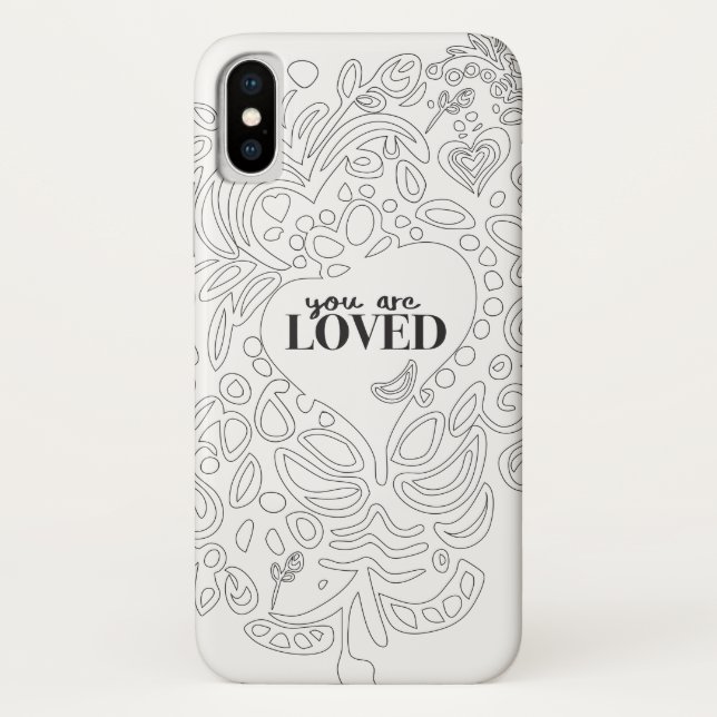Personalised Colouring Page Inspired -You are Love Case-Mate iPhone Case (Back)