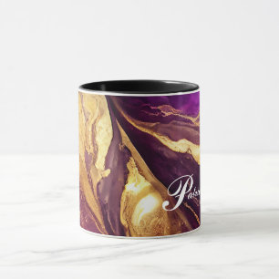 Personalised Combo Mug: Purple, & Gold Accents Mug