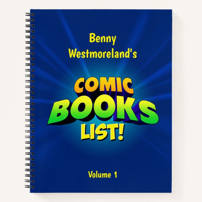 Personalised Comic Book List (Front)