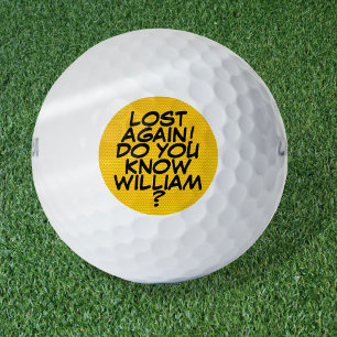 Personalised Comic Book Pop Art Message Golf Balls