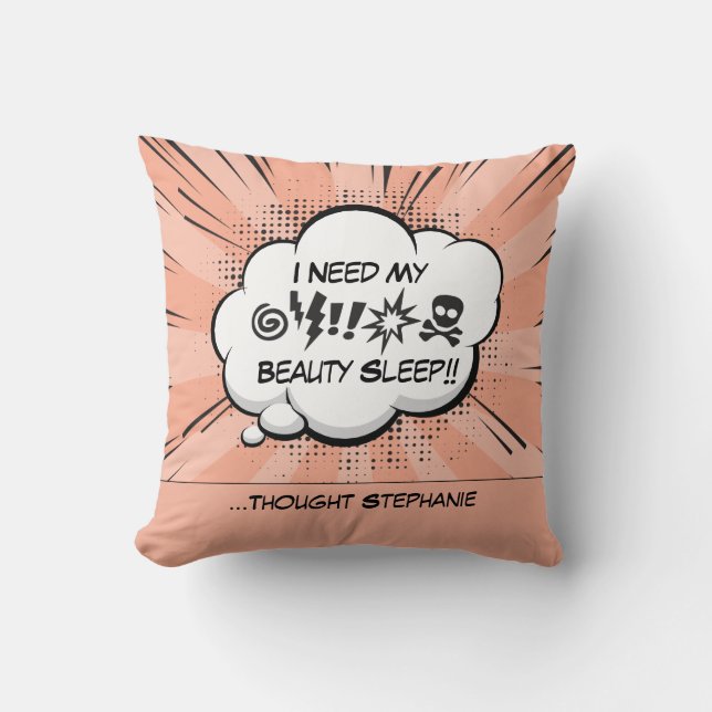 Personalised Comic Book Style Cushion (Front)