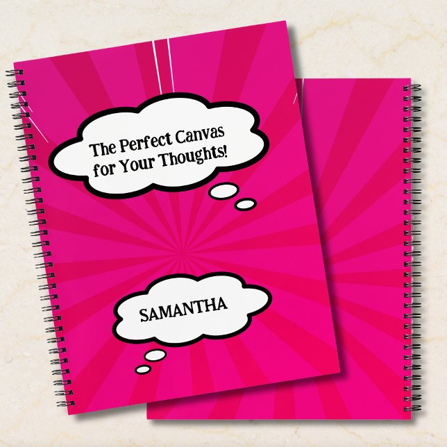Personalised Comic Notebook | Pink Pop Art Journal (Creator Uploaded)