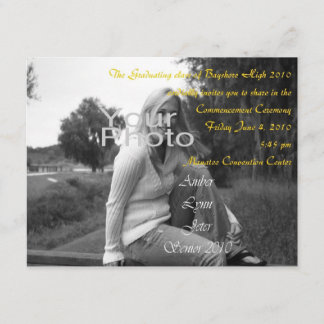 Personalised commencement graduation Invite