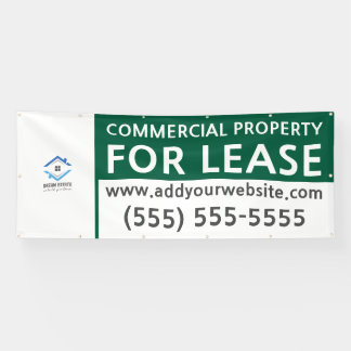 Personalised Commercial Property For Lease Green Banner