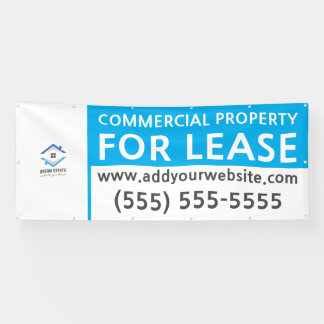 Personalised Commercial Property or Lease Sky Blue Banner