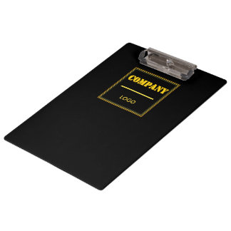 Personalised Company Black Modern Custom Business Clipboard