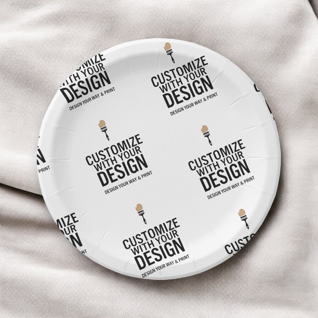 Personalised Company Branded Custom Minimalist  Paper Plate (Creator Uploaded)