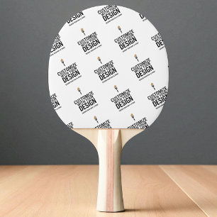 Personalised Company Branded Custom Minimalist  Ping Pong Paddle