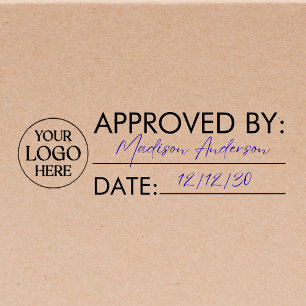 Personalised Company Business Logo QC Approval Self-inking Stamp