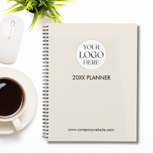 Personalised Company Business Logo Template Beige Planner