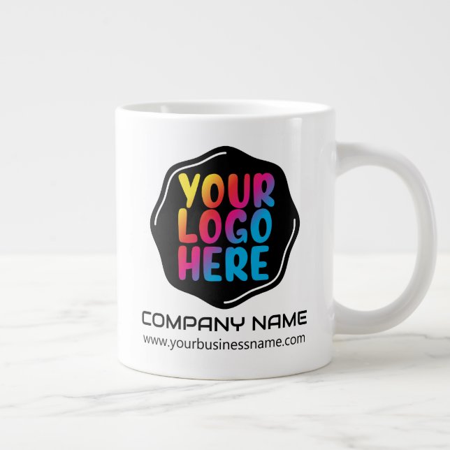 Personalised Company Business Promotional Logo Large Coffee Mug (Right)