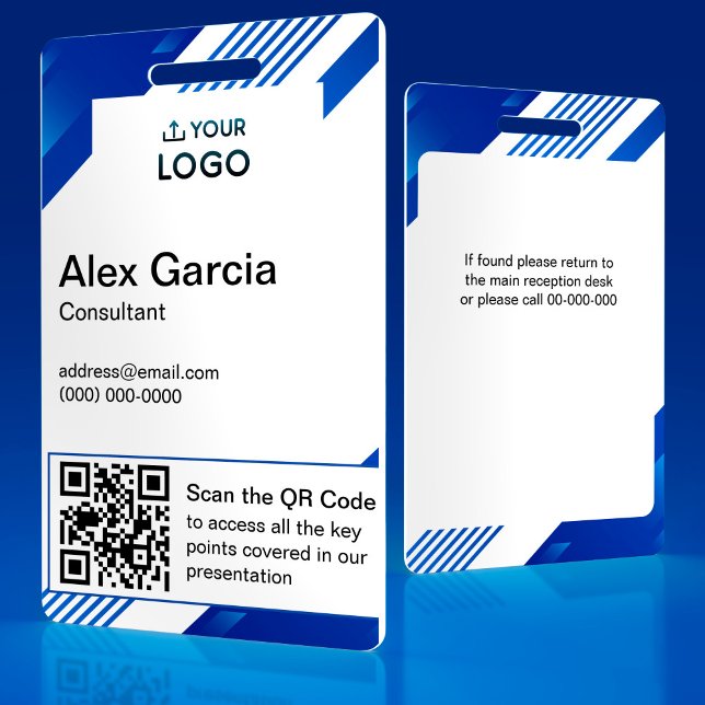 Personalised Company Employee Logo & QR Code ID Badge (Creator Uploaded)